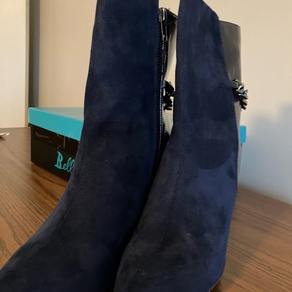 Belini Blue suede and Black patent leather booties! - Picture 3 of 3